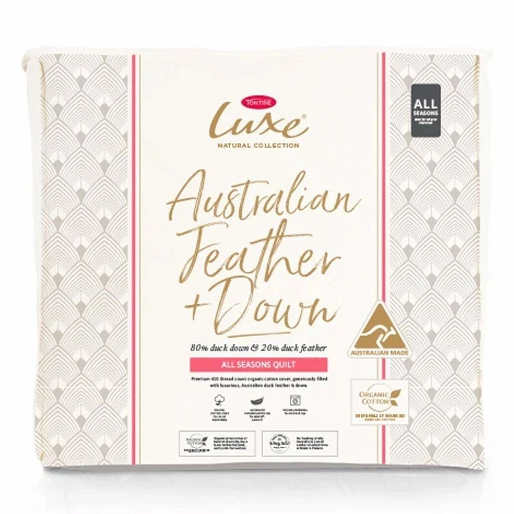 Luxe Australian Made 80% Duck Down ALL SEASONS Quilt by TONTINE