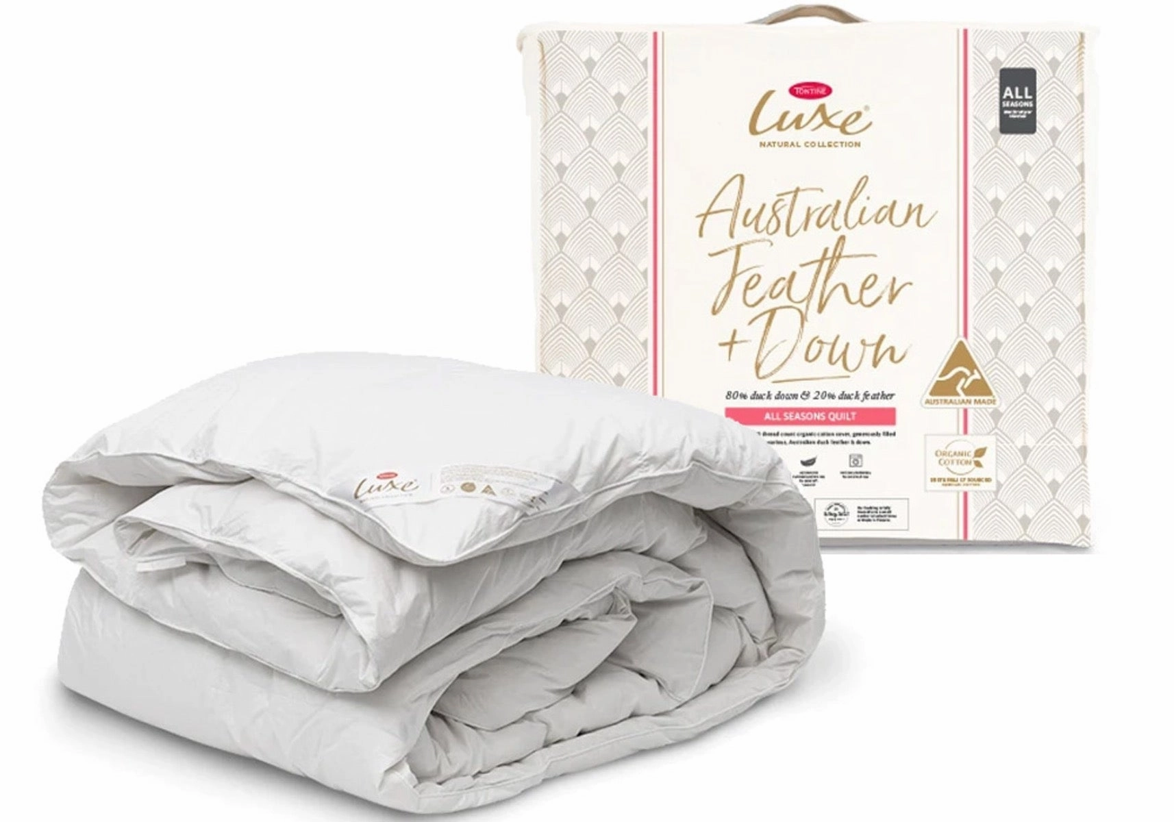 Luxe Australian Made 80% Duck Down ALL SEASONS Quilt by TONTINE