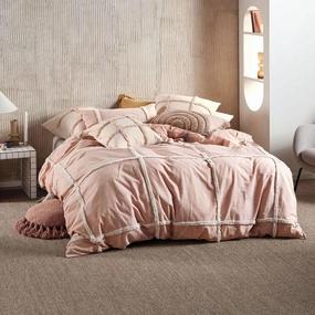 Lyndon Brandy Quilt Cover Set by Linen House