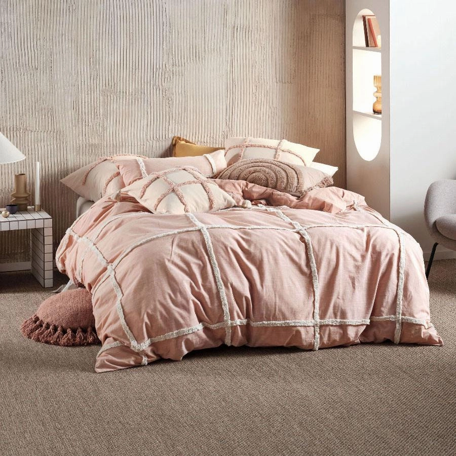 Lyndon Brandy Quilt Cover Set by Linen House