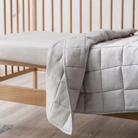 Maddison Grey Cot Coverlet Set by Hiccups