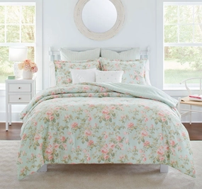 Madelynn Quilt Cover Set Range Duck Egg