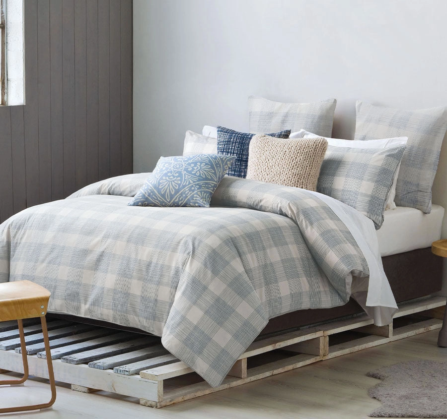 Marais Quilt Cover Set Range Blue