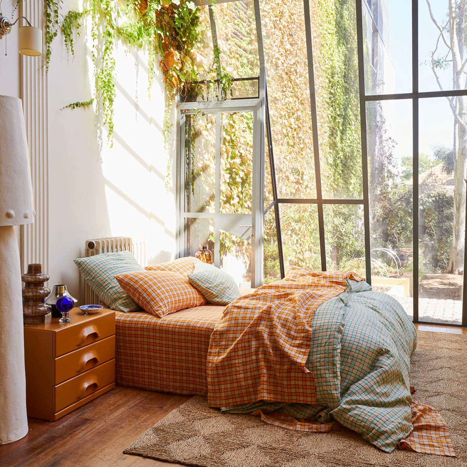 Marquis Linen Quilt Cover - Jade
