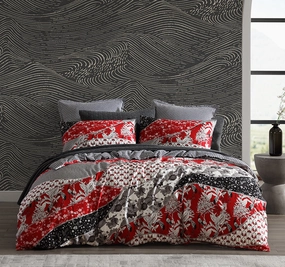 Maru Quilt Cover Set Range Red