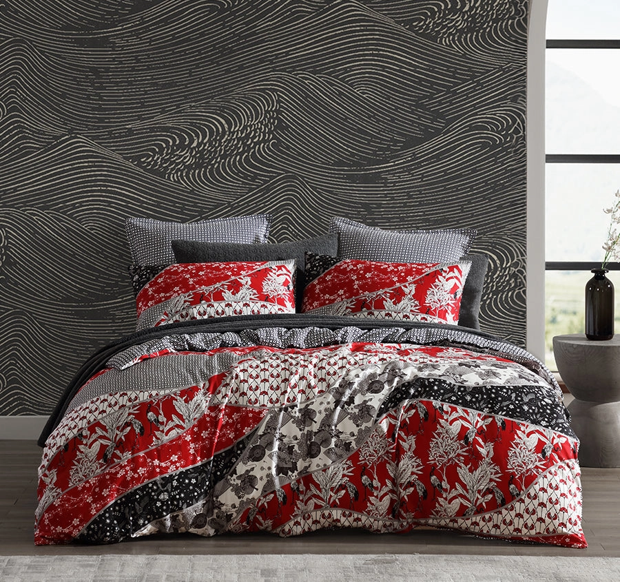 Maru Quilt Cover Set Range Red