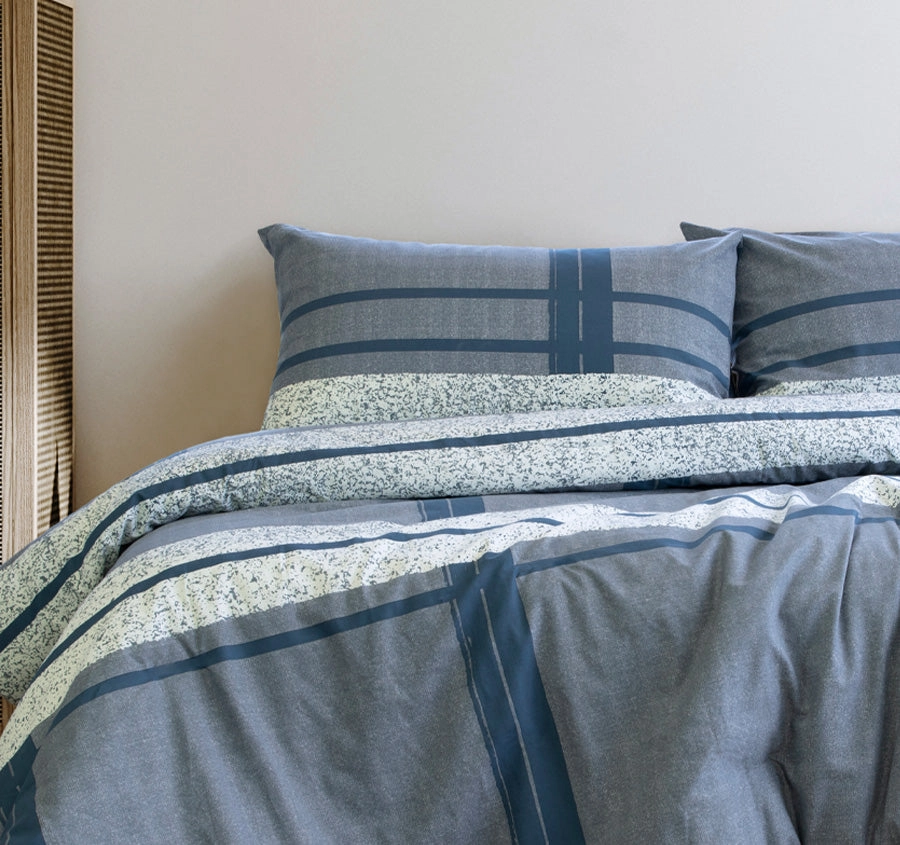 Mateo Quilt Cover Set Range Navy