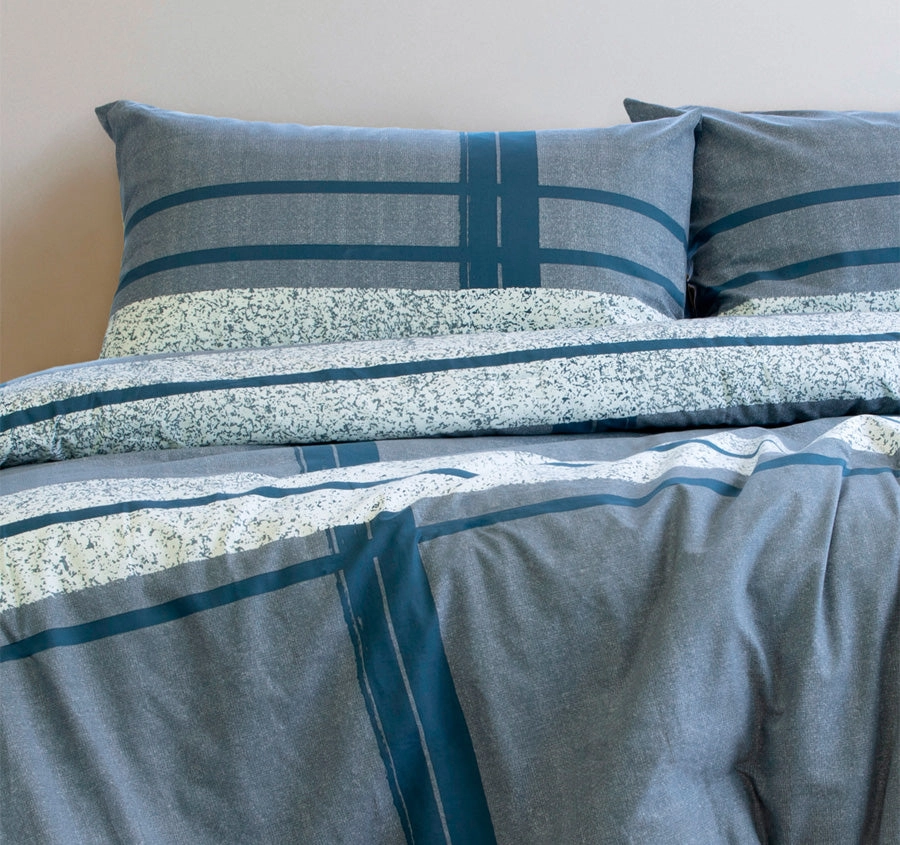 Mateo Quilt Cover Set Range Navy