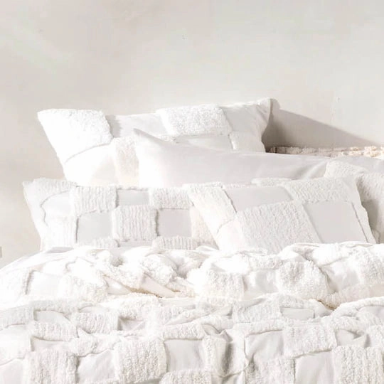 Memphis White Cushion 48 x 48cm by Linen House