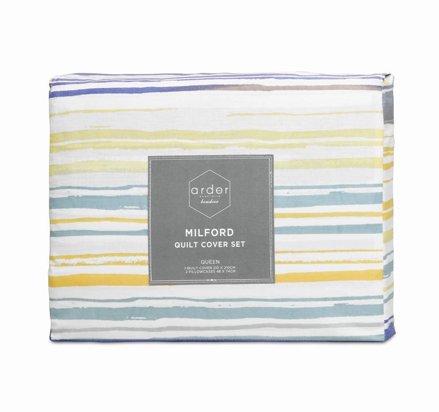 Milford Quilt Cover Set Range Seafoam