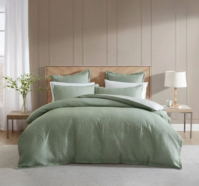 Monty Quilt Cover Set Range Eucalyptus