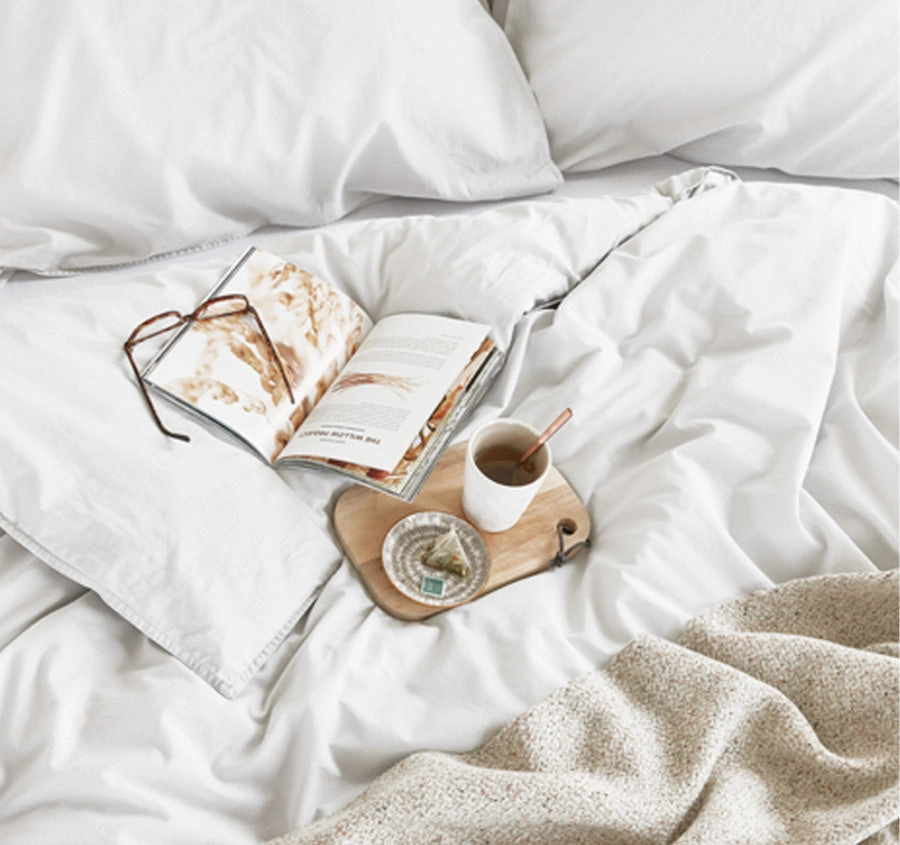 Organic Cotton Quilt Cover Set Range White