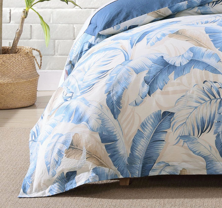 Palmiers Quilt Cover Set Range Blue