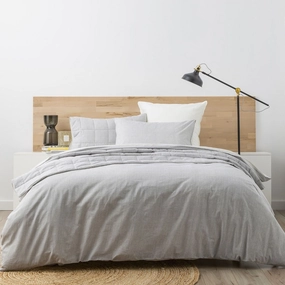 Paradis CHARCOAL Washed Chambray Quilt Cover Set by Park Avenue
