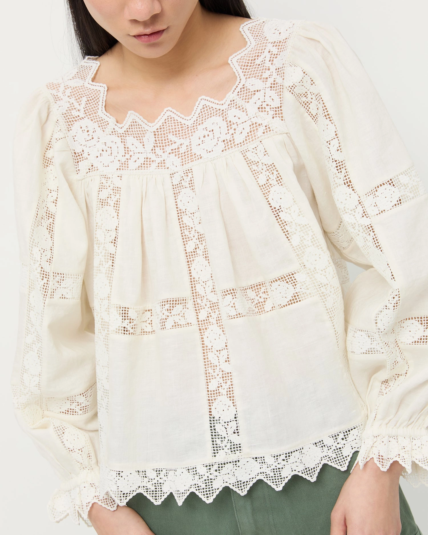 Pauline Embroidered Lace Blouse