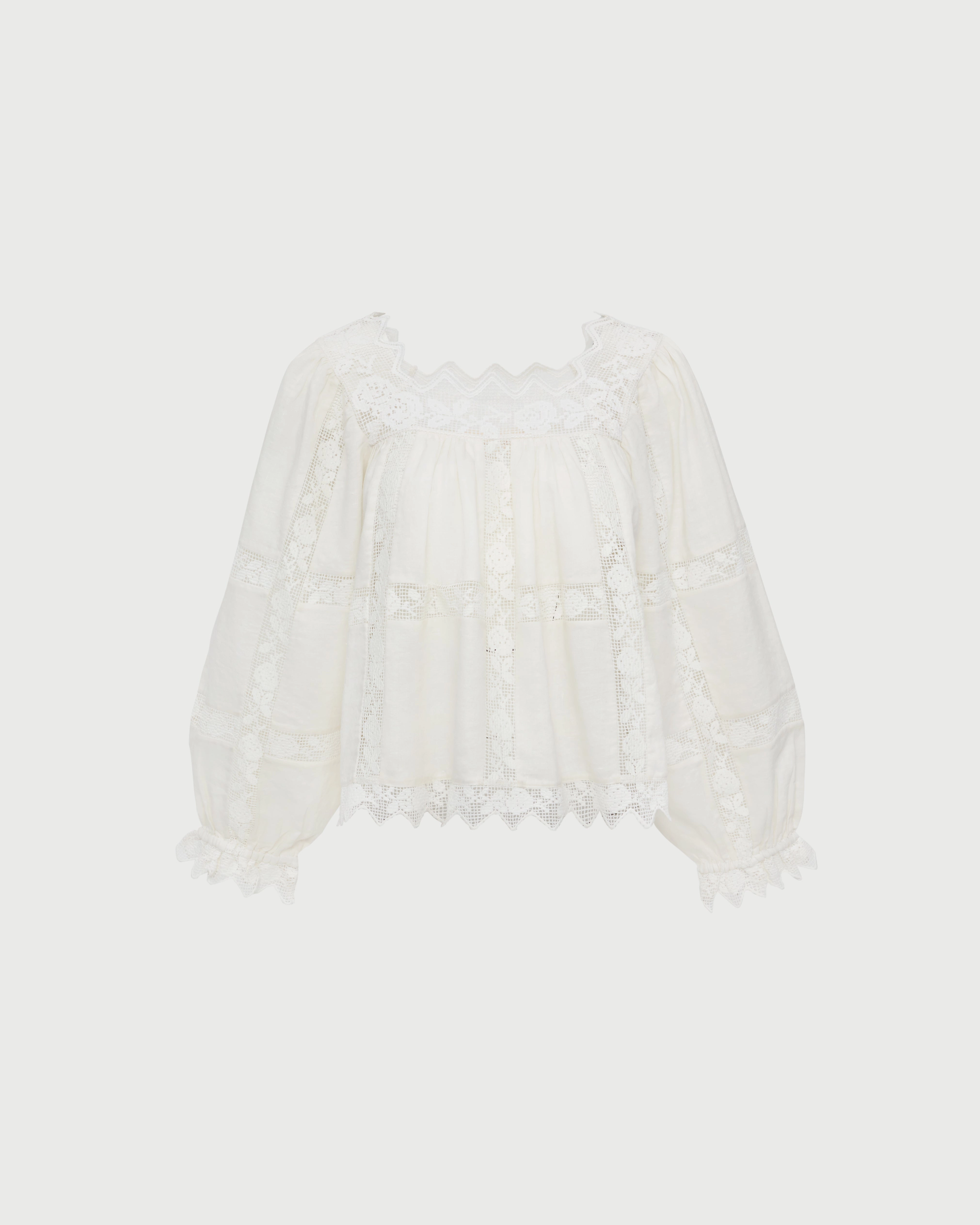 Pauline Embroidered Lace Blouse