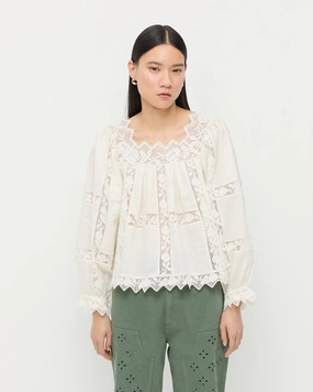 Pauline Embroidered Lace Blouse