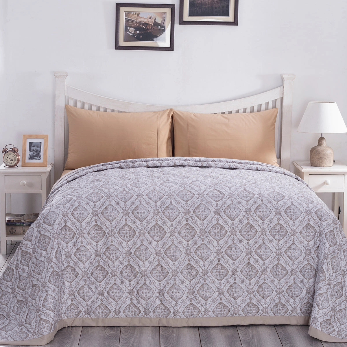 PBS Nomad Scuplt Harold Summer AC Quilt/Quilted Bed Cover/Comforter Neutral