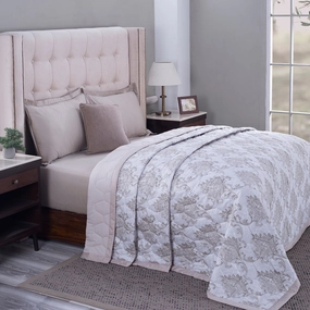 PBS Nomad Scuplt Pietra 6PC Quilt/Quilted Bed Cover Set Neutral