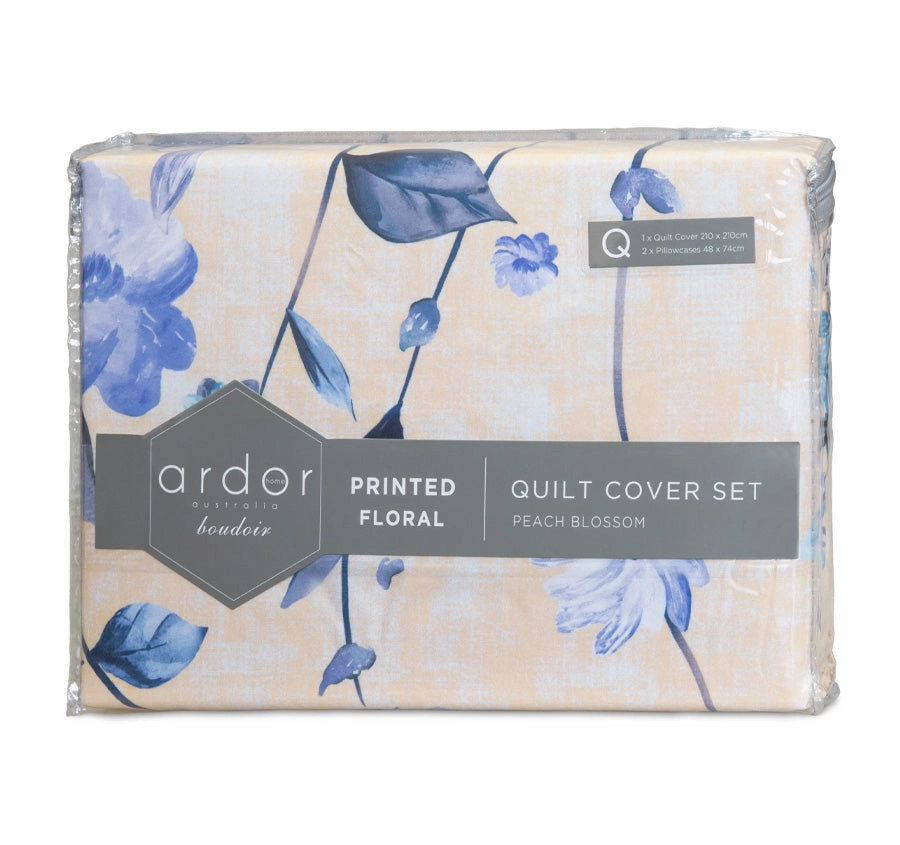 Peach Blossom Quilt Cover Set Range Multi