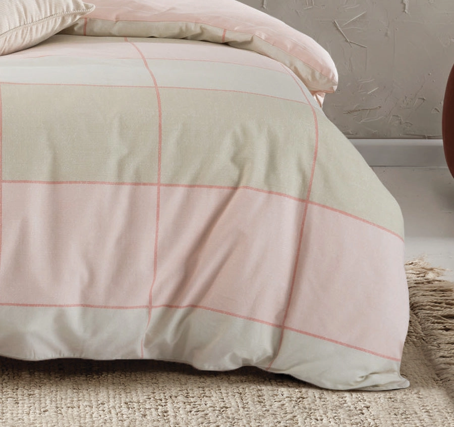 Phoebe Quilt Cover Set Range Blush