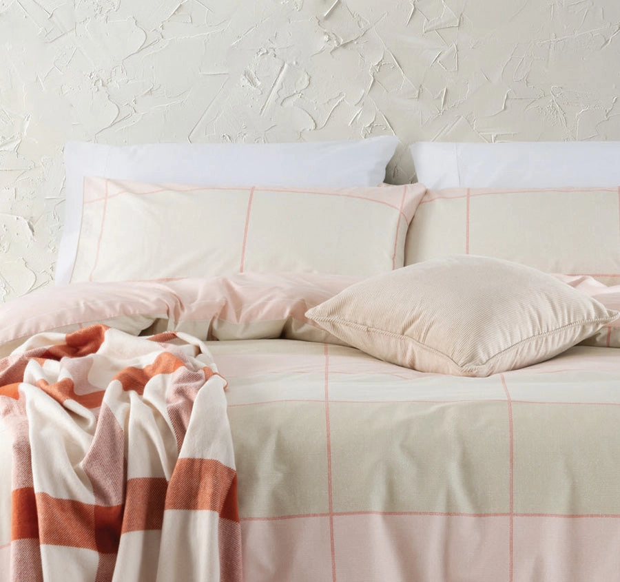 Phoebe Quilt Cover Set Range Blush