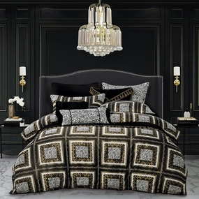 Piazza Gold Quilt Cover Set by Davinci Private Collection
