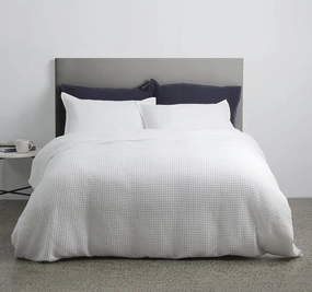 Premier Waffle Quilt Cover Set Range White