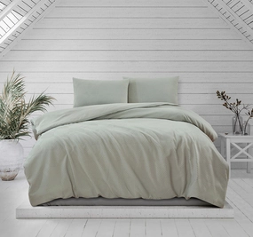 Preston Quilt Cover Set Range Pale Green