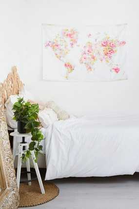 Print World Map Tapestry