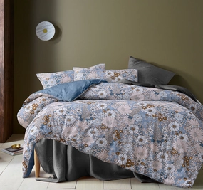 Rainbow Garden Quilt Cover Set Range Blue