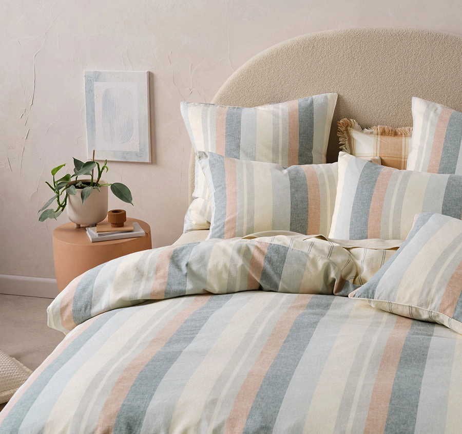 Reverie Quilt Cover Set Range Saltwater