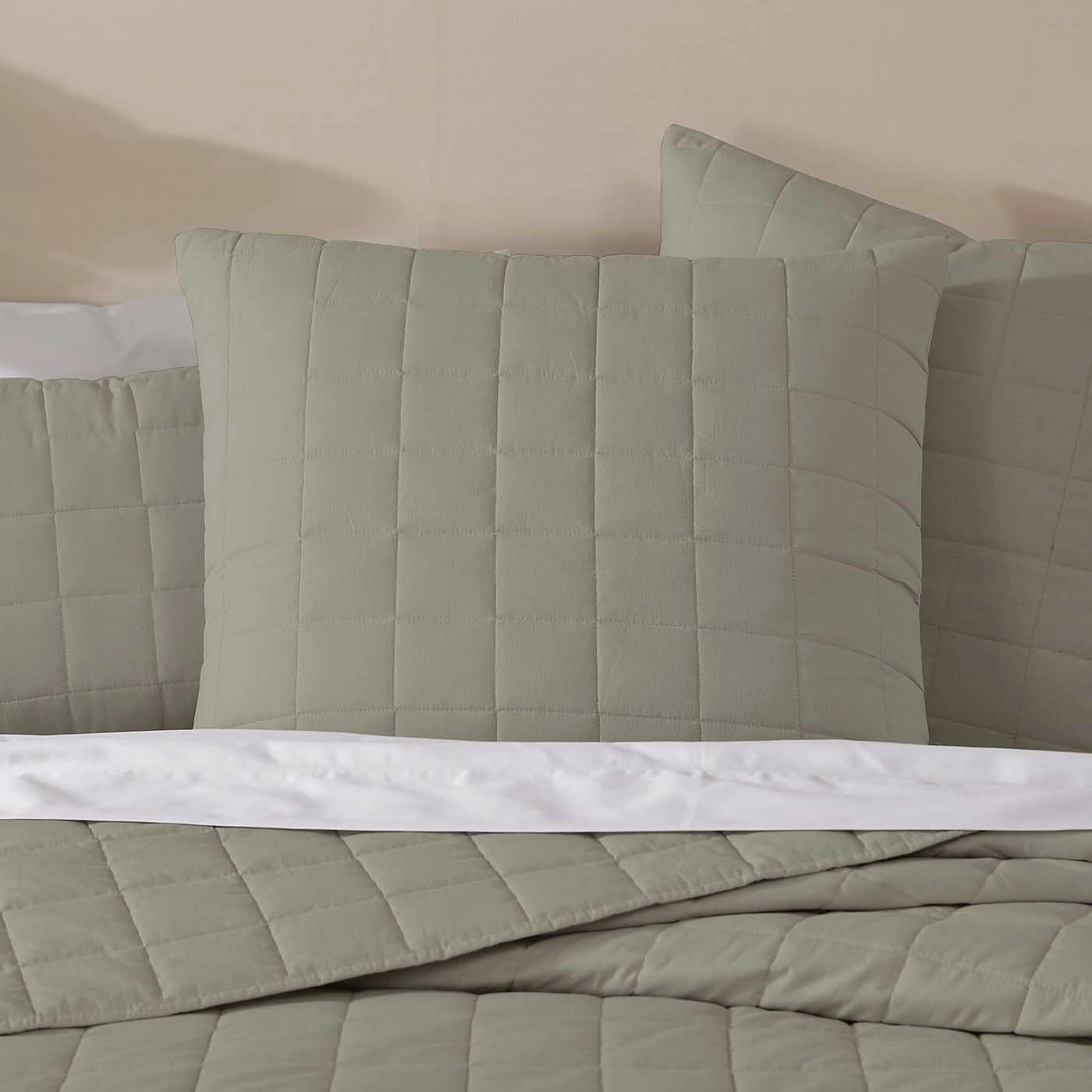 Rhodes Moss Square Cushion by Logan & Mason