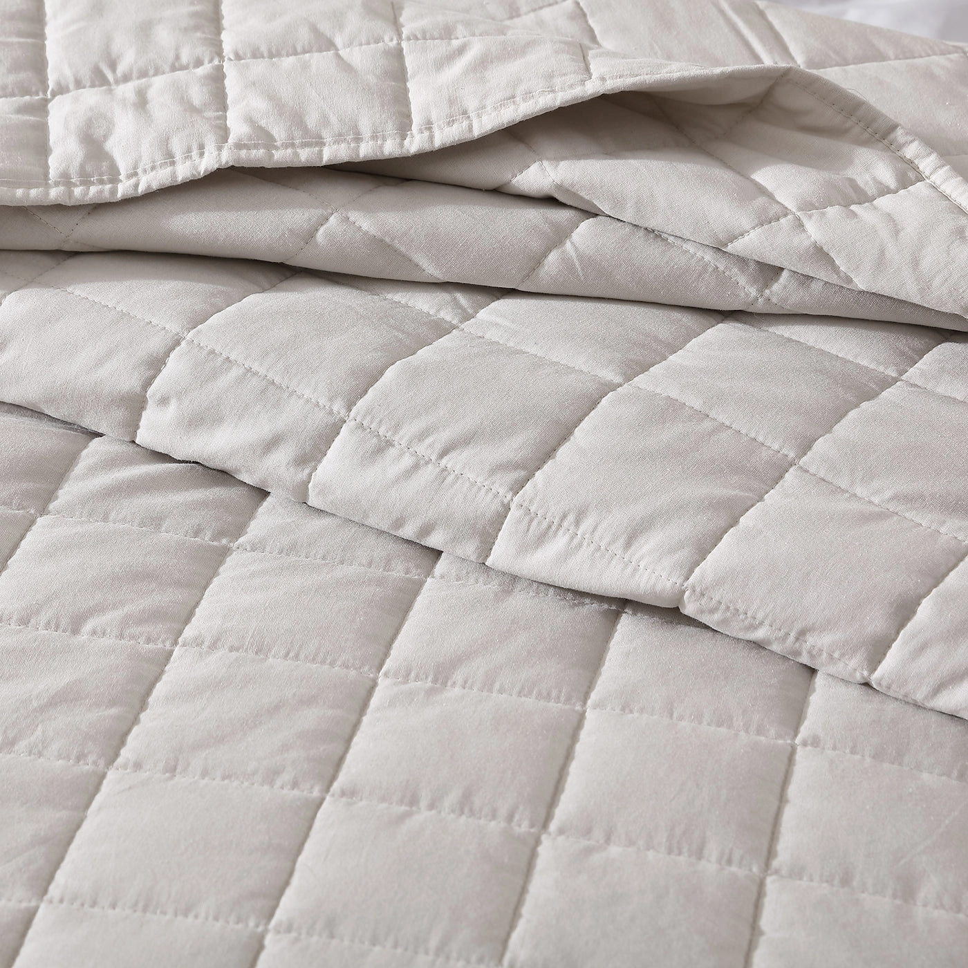 Rhodes Silver Coverlet  by Logan & Mason