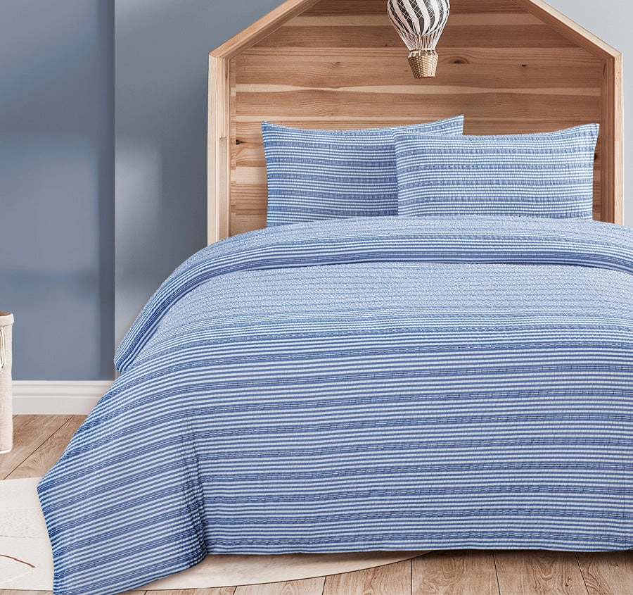 Rickie Quilt Cover Set Range Blue
