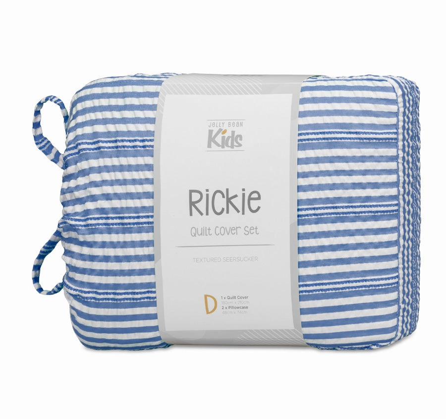 Rickie Quilt Cover Set Range Blue