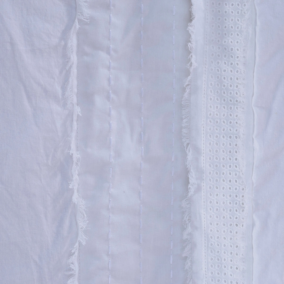Rurban Divine Stitch Sorbet White 12PC Quilt/Quilted Bed Cover Set