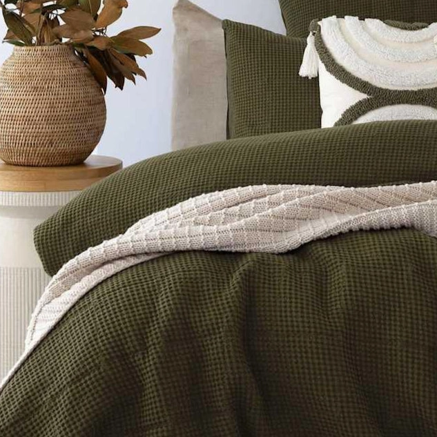 Samira Green Quilt Cover Set by Bambury