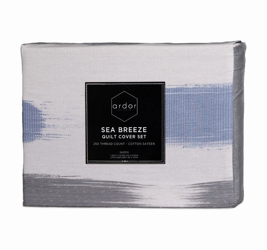Sea Breeze Quilt Cover Set Range Blue