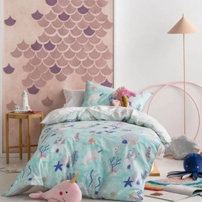 Sea Squad Aqua Quilt Cover Set by Hiccups