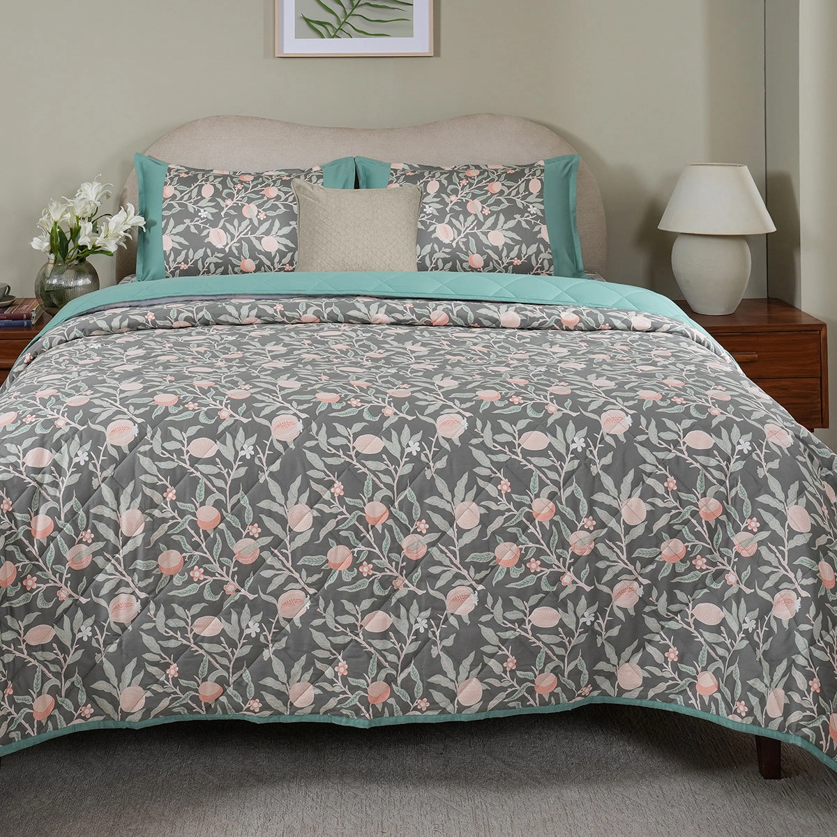 Sensory Bloom Granada 4 pcs Green Quilt Set