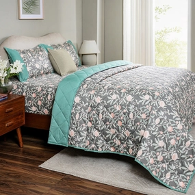 Sensory Bloom Granada 4 pcs Green Quilt Set