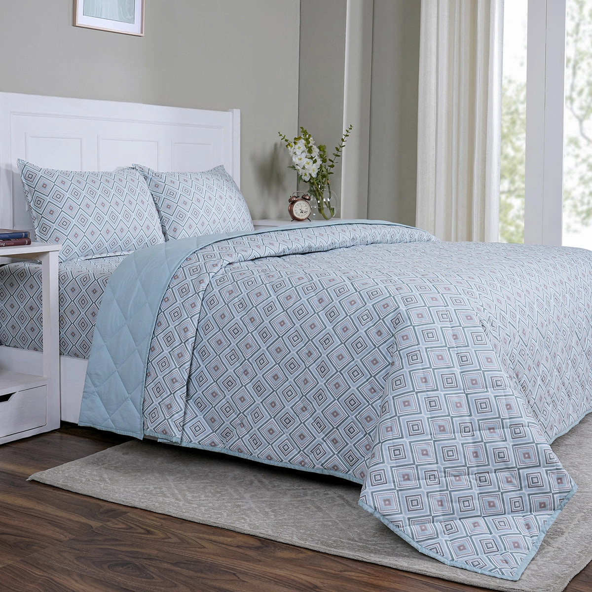Sensory Bloom Jude 4 pcs Blue Quilt Set