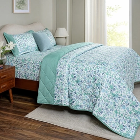 Sensory Bloom Zesty 4 pcs Aqua Quilt Set