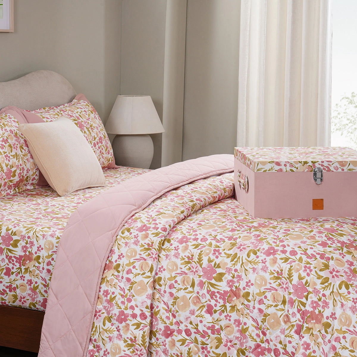 Sensory Bloom Zesty 4 pcs Pink Quilt Set