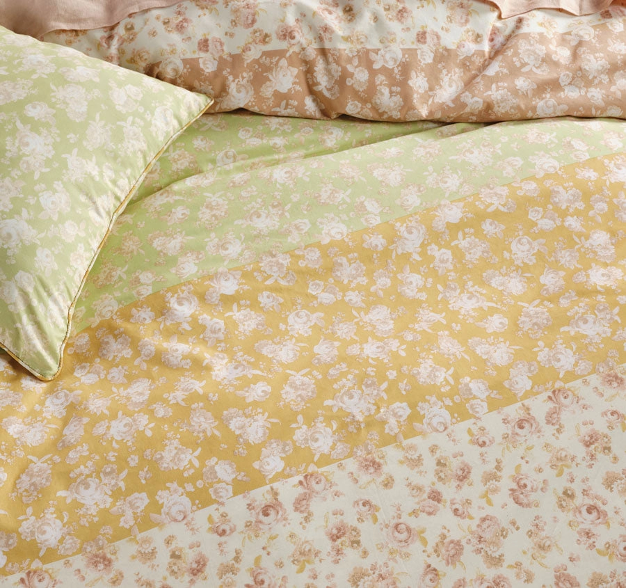 Shania Quilt Cover Set Range Honey