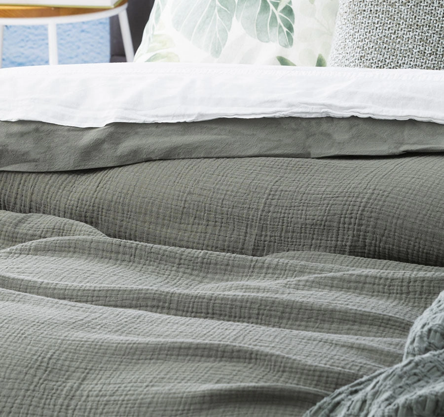 Solana Quilt Cover Set Range Fern