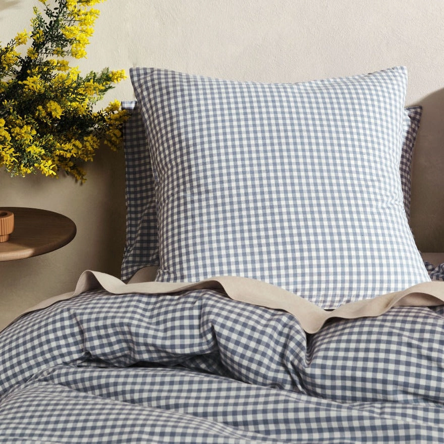 Springsteen Blue European Pillowcase by Linen House