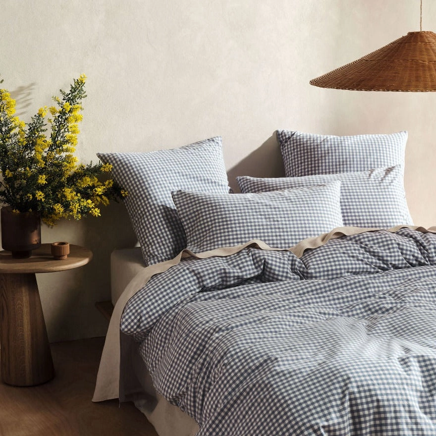 Springsteen Blue European Pillowcase by Linen House