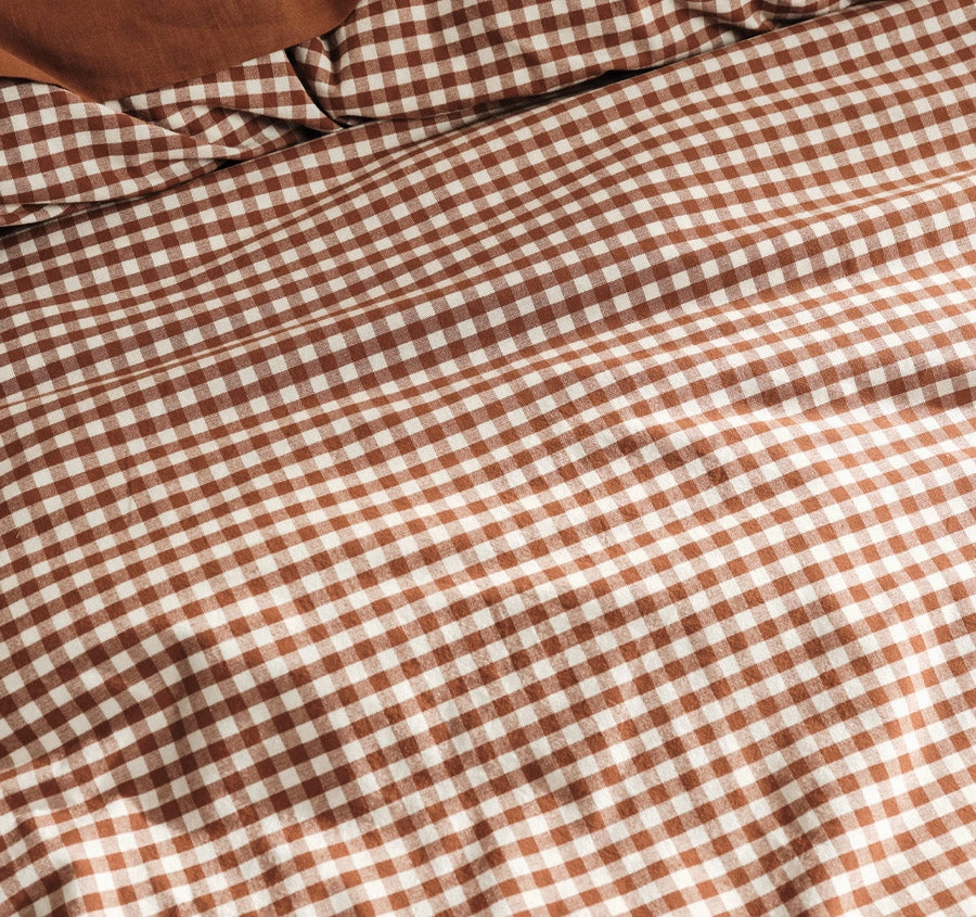 Springsteen Quilt Cover Set Range Cinnamon